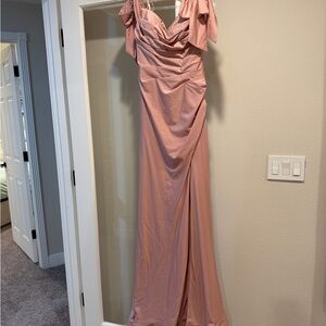 Elegant Pink Evening Gown